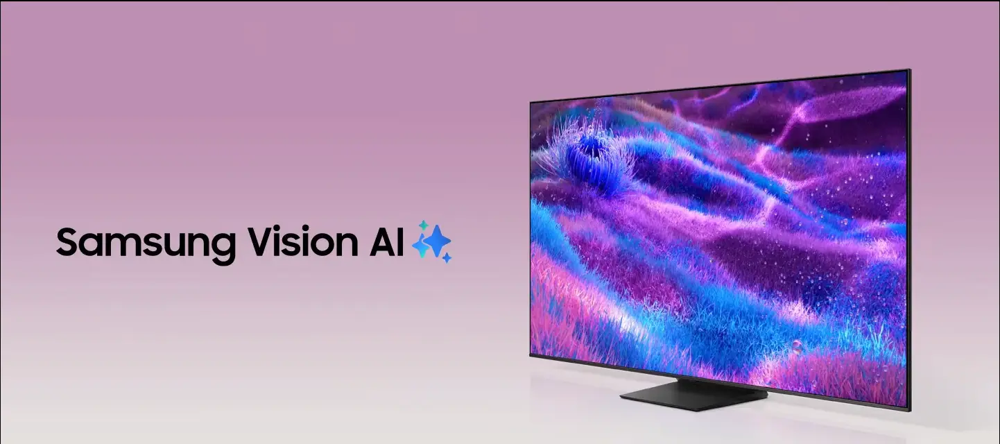 השתלבות בעיצוב הבית עם טלוויזיית Samsung Neo QLED QE55QN80F QE55QN80F כחלק מהעיצוב
