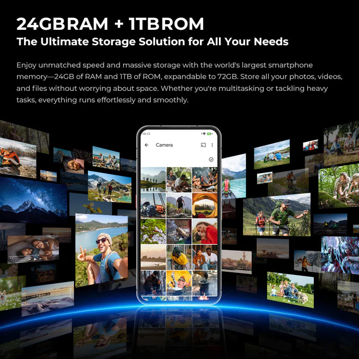 Oukitel WP200 Pro 5G - חווית משתמש חלקה עם אנדרואיד 15 Oukitel WP200 Pro 5G - ממשק אנדרואיד בפעולה