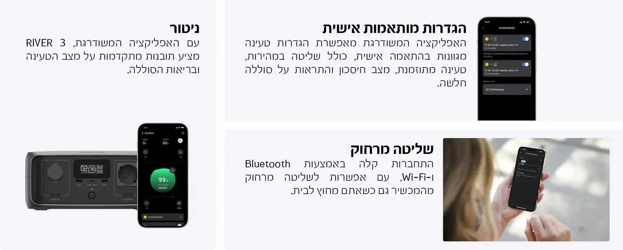 תחנת כוח ניידת במצב UPS להגנה על מחשבים