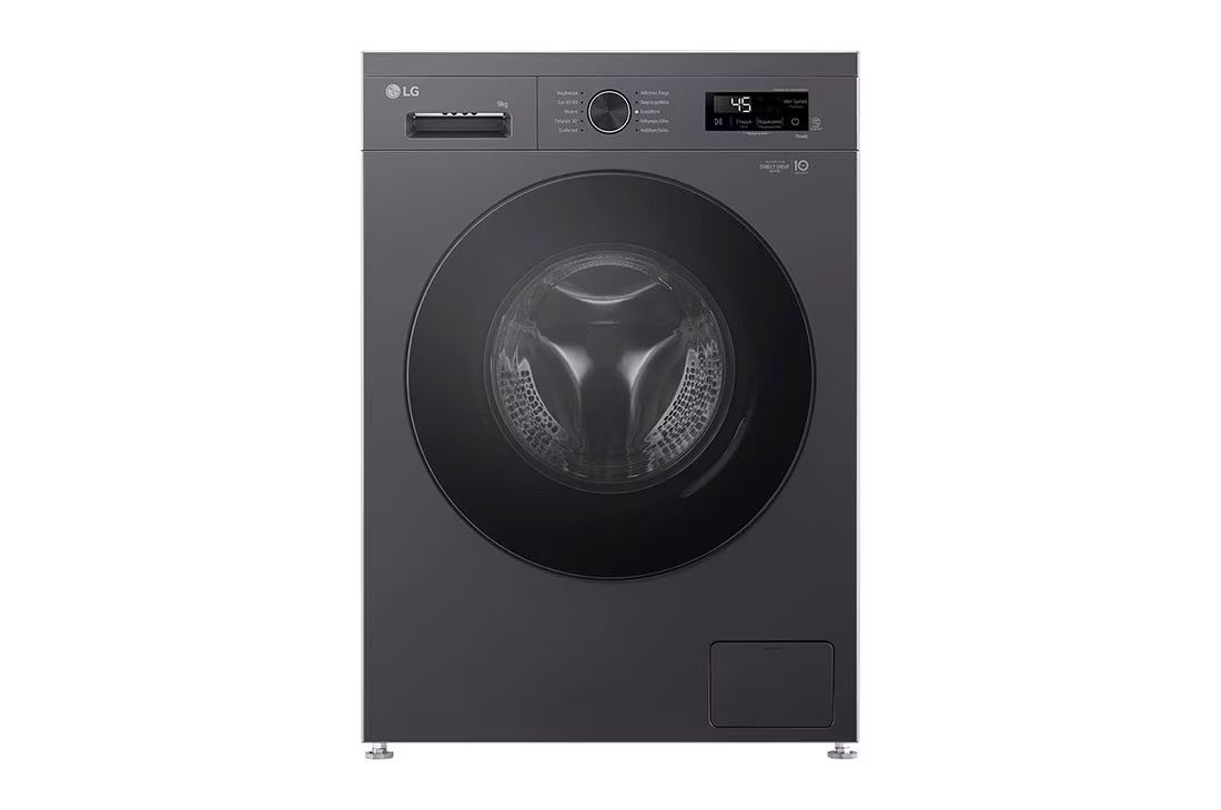 מכונת כביסה LG F4X1009NMB 9 קג סילבר עם Steam WiFi ו-1400 סלד מכונת כביסה LG F4X1009NMB 9 קג סילבר עם מנוע הנעה ישירה קיטור ו-WiFi