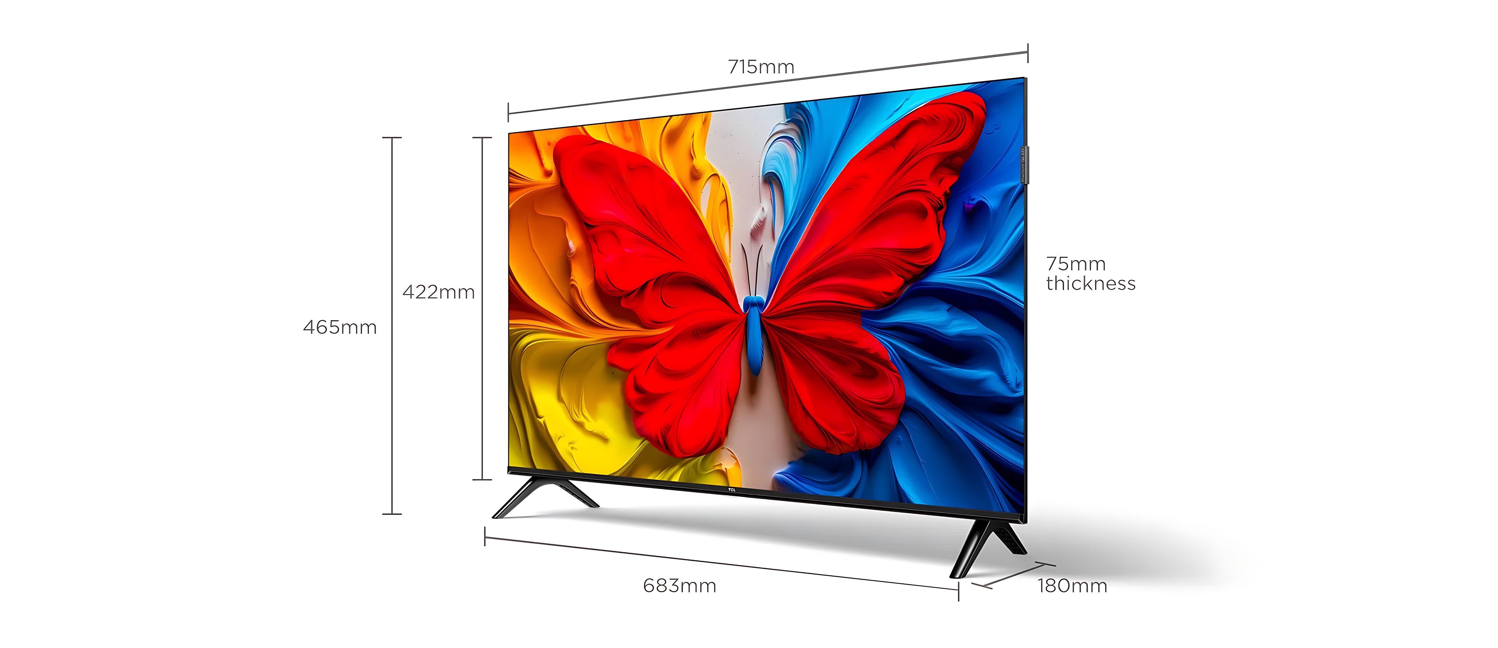 TCL 32S5K ��������� QLED ���� 32 ����� FHD �� Google TV, HDR �-Dolby Audio