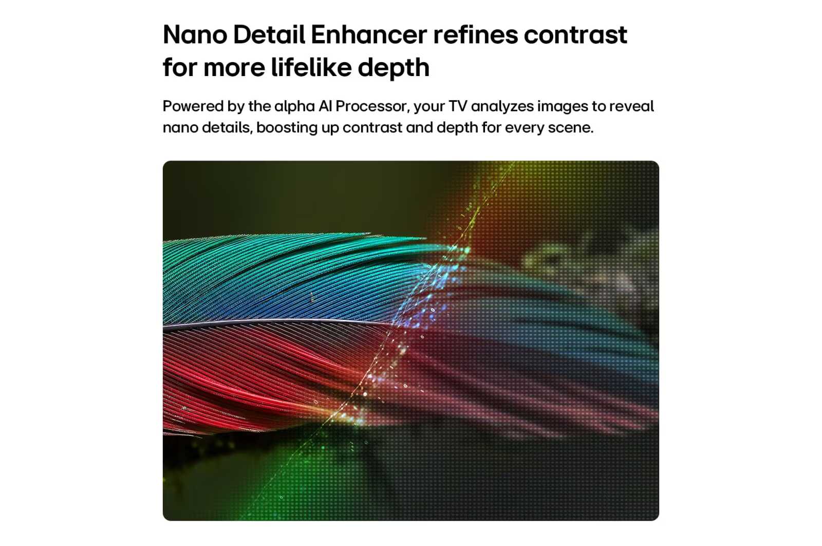 Nano Detail Enhancer בדגם LG NU85 טכנולוגיית Nano Detail Enhancer בטלוויזיית LG 43NU850B6LA