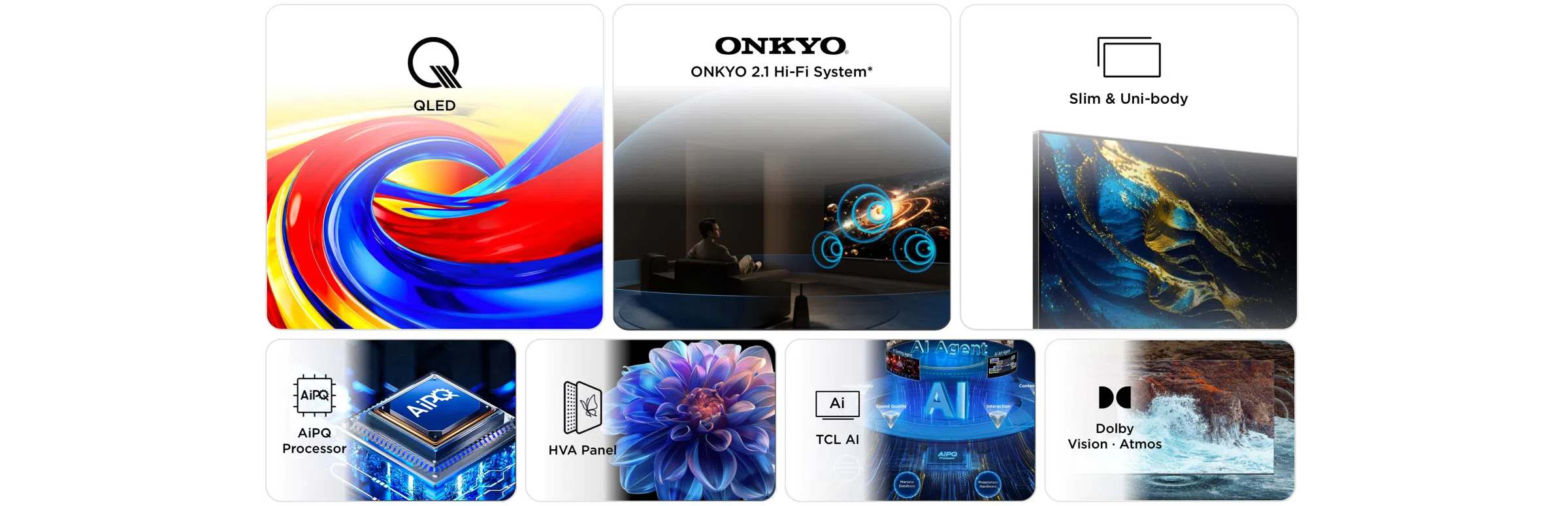 �������� ���� TCL 43P7L ����� 43 ���� Premium QLED 4K �� �� �� �� �� ����� ONKYO �-Gemini AI ����� ����
