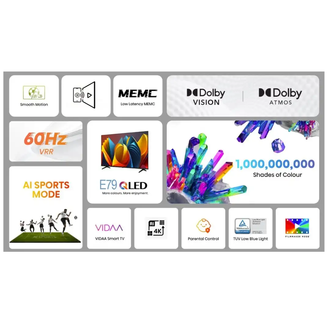 Hisense 50E79NQ �������� ���� 50 ���� QLED 4K - ���� ���� ������ �"� ������ ����� 