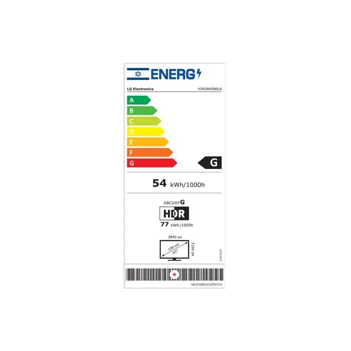 �������� ���� 43 ���� LG 43NU840B6LA �� �� �� ���� Nano UHD 4K ����� ����