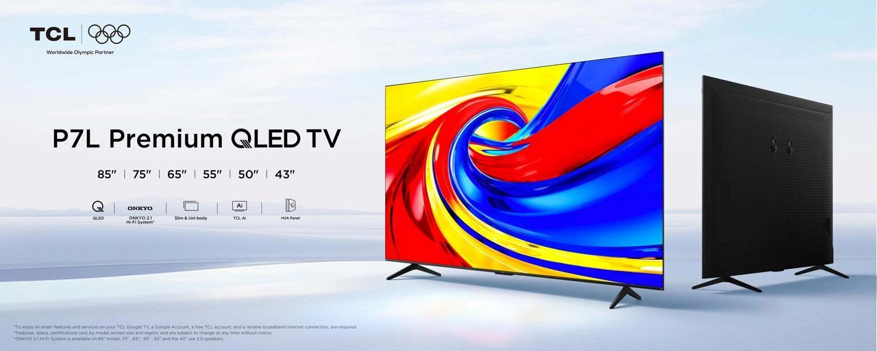 �������� ���� TCL 50P7L ����� 50 ���� Premium QLED 4K �� �� �� �� �� ����� ONKYO �-Gemini AI ����� ����