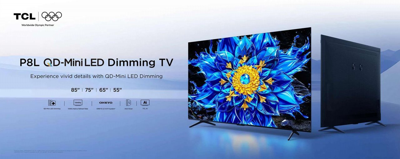 �������� ���� TCL 65P8L �65 ���� QD-Mini LED 144Hz Google TV ����� ����