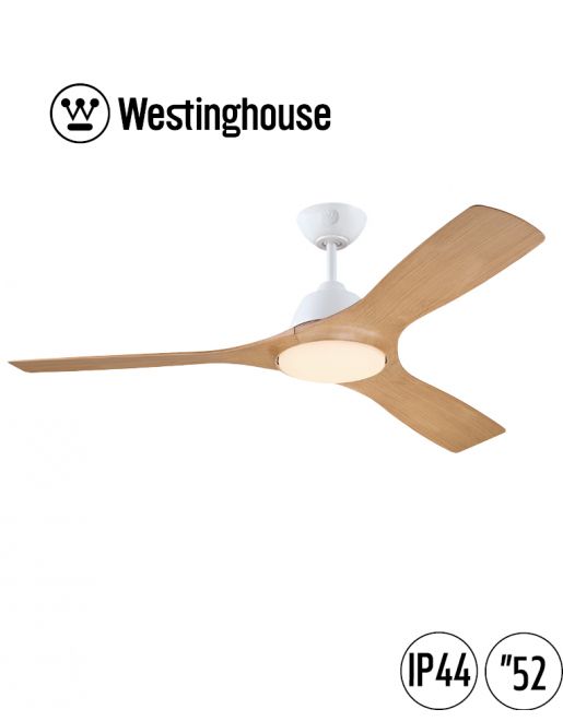 מאוורר תקרה 52 אינץ' WESTINGHOUSE JESSICA לבן מט דמוי עץ אלון עם מנוע DC מוגן מים IP44 יבואן רשמי מאוורר תקרה 52 אינץ' WESTINGHOUSE JESSICA לבן מט דמוי עץ אלון עם מנוע DC מוגן מים IP44 יבואן רשמי