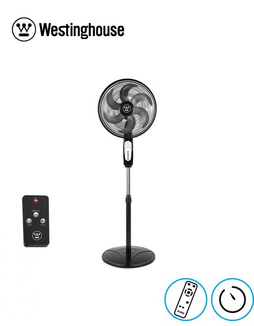 מאוורר עומד WESTINGHOUSE GHOST וסטינגהאוס 18 אינץ' שחור 75W כולל שלט ו-6 להבי מתכת יבואן רשמי מאוורר עומד WESTINGHOUSE GHOST וסטינגהאוס 18 אינץ' שחור 75W כולל שלט ו-6 להבי מתכת יבואן רשמי