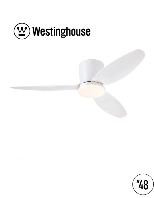 מאוורר תקרה 48 אינץ' Westinghouse CARLA לבן מט עם מנוע DC, שלט ותאורת לד מעמעמת, יבואן רשמי מאוורר תקרה 48 אינץ' Westinghouse CARLA לבן מט עם מנוע DC, שלט ותאורת לד מעמעמת, יבואן רשמי