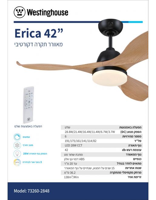 ������ ���� Westinghouse ��� ERICA ����� 42 ���� ���� �� �� ���� DC, ����� �� 28W ������ - ����� ����