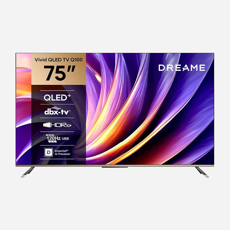 Dreame 65Q100 �������� ���� 65 ����' ����� 4K UHD QLED SMART TV Google ��� 2026 | ����� ����