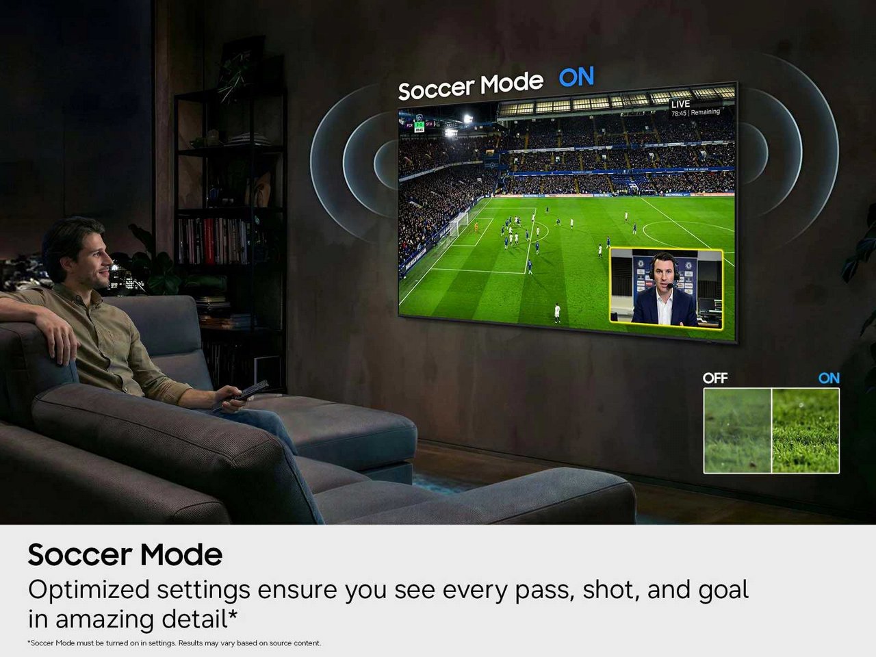 �������� ���� SAMSUNG ��� 75M70H ��� 75 ���� ����������� Mini LED 4K ���� ������