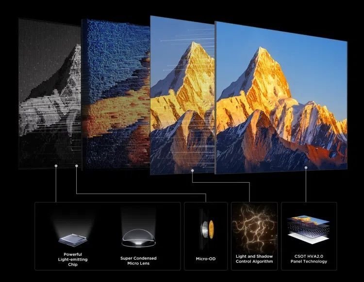 �������� ���� TCL 85C7L ��� 85 ���� 4K SQD-Mini LED ���� ����� 144Hz �� Google TV - ����� ����