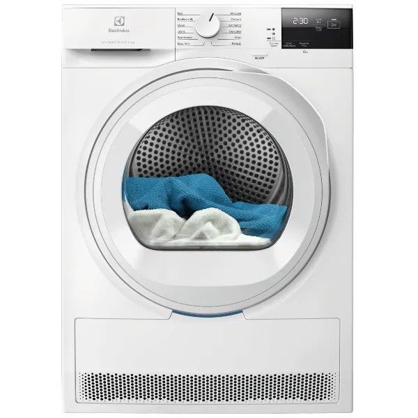 מייבש כביסה Electrolux EDH6283BM קונדנסור משאבת חום אלקטרולוקס 8 ק"ג צבע לבן Heat Pump יבואן רשמי מייבש כביסה Electrolux EDH6283BM קונדנסור משאבת חום אלקטרולוקס 8 ק"ג צבע לבן Heat Pump יבואן רשמי