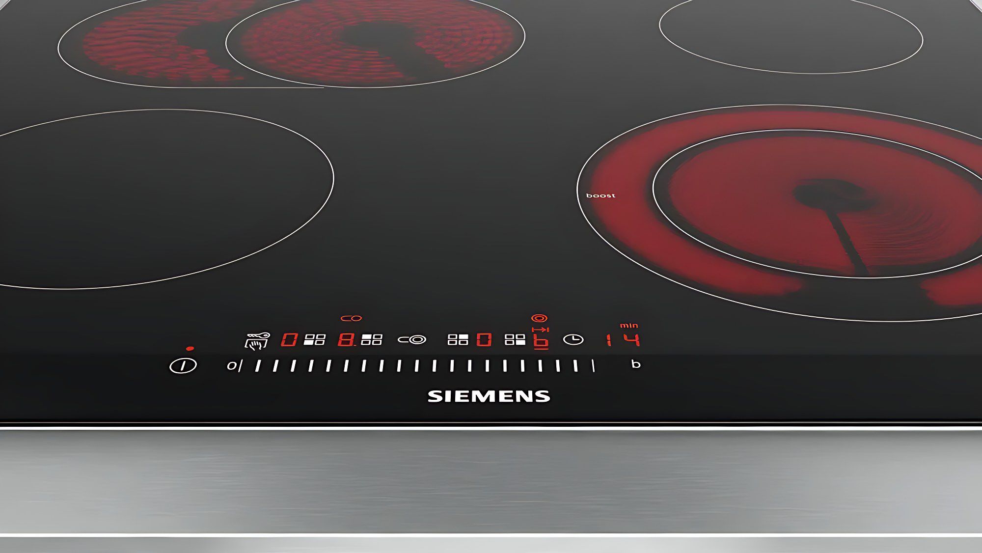 מבט מלמטה על כיריים Siemens ET675FNP1C