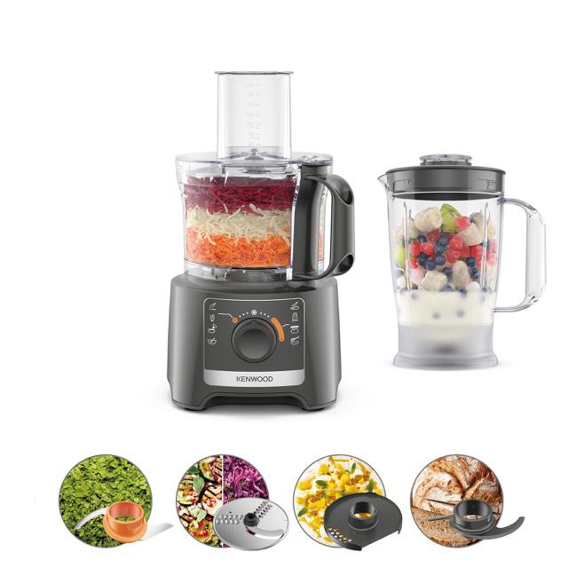 Kenwood FDP31.170GY – אביזרים כלולים: דיסקית, סכין קיצוץ, מקציף