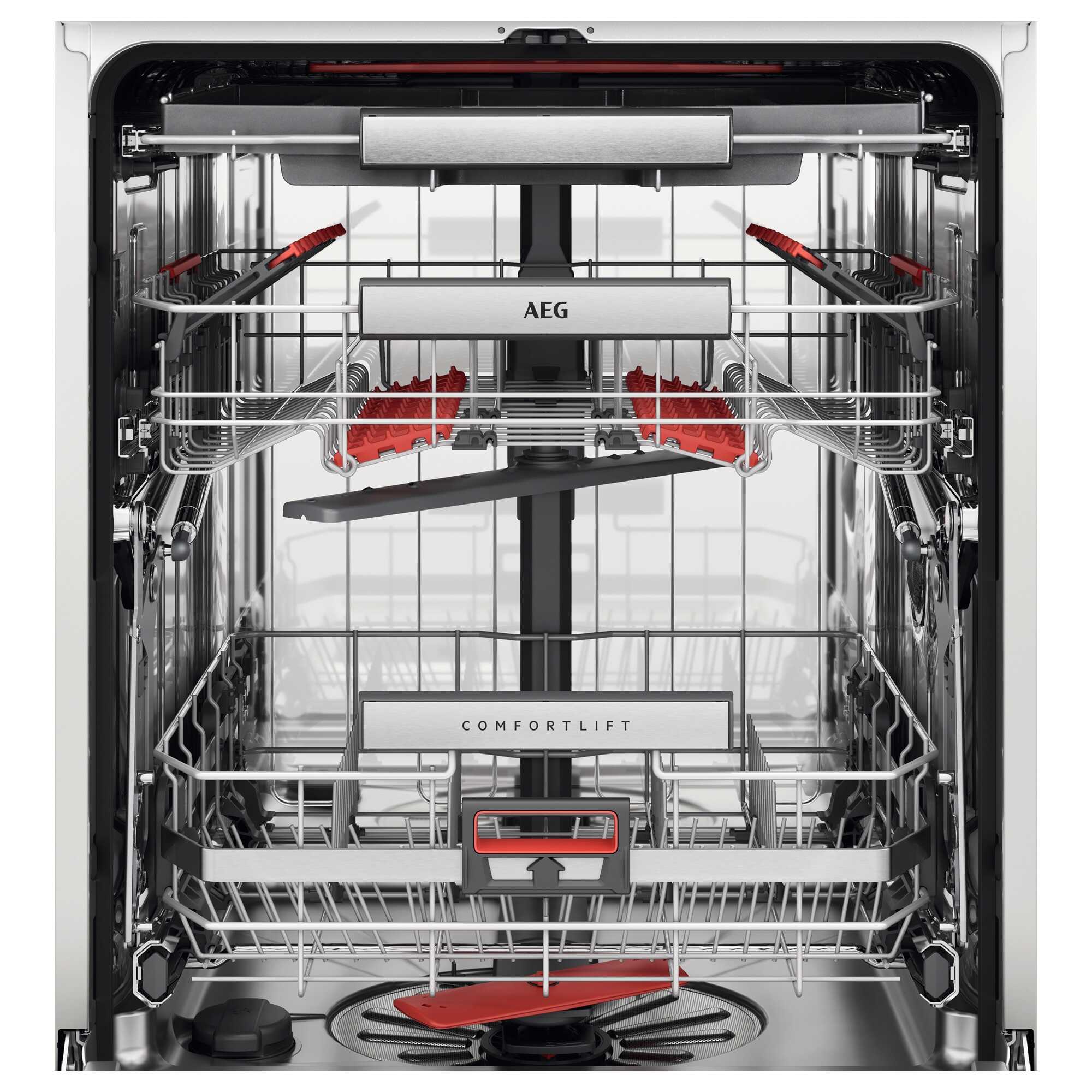 מדיח כלים AEG FFB93807PM בנירוסטה עם ComfortLift ו-SatelliteClean במטבח מודרני