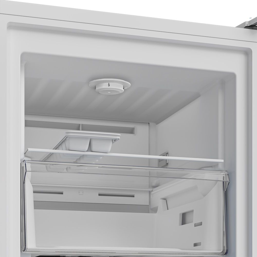מקפיא Blomberg FNT3661WP – מבט על תא האחסון הפנימי עם מגירות