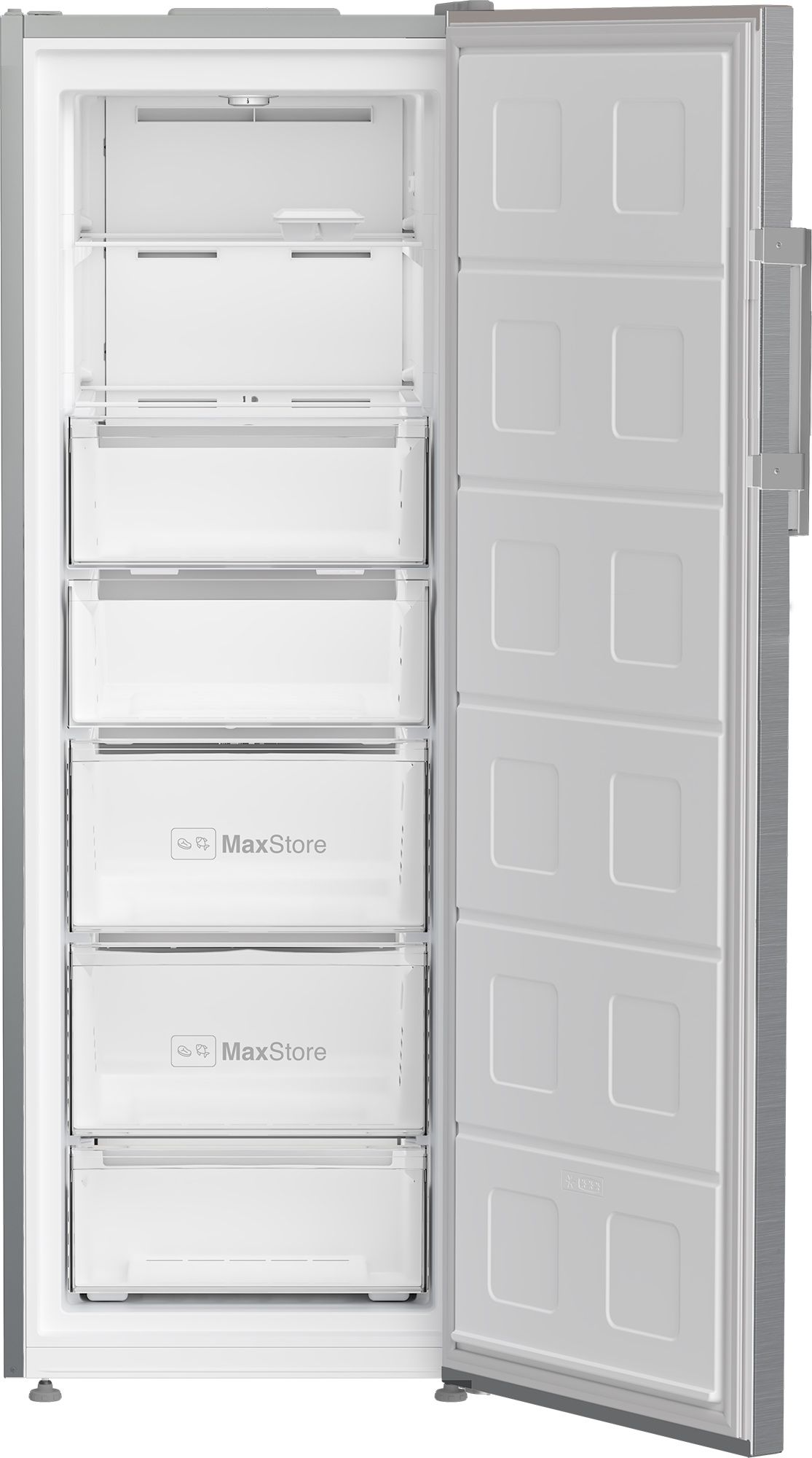 מקפיא עומד Blomberg FNT3676X בגימור נירוסטה – מבט חזיתי של המוצר