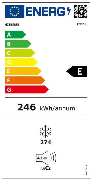 Hisense FS36S � ����� 5 ������ 274 ���� NoFrost ������� �� Inverter | ����� ����