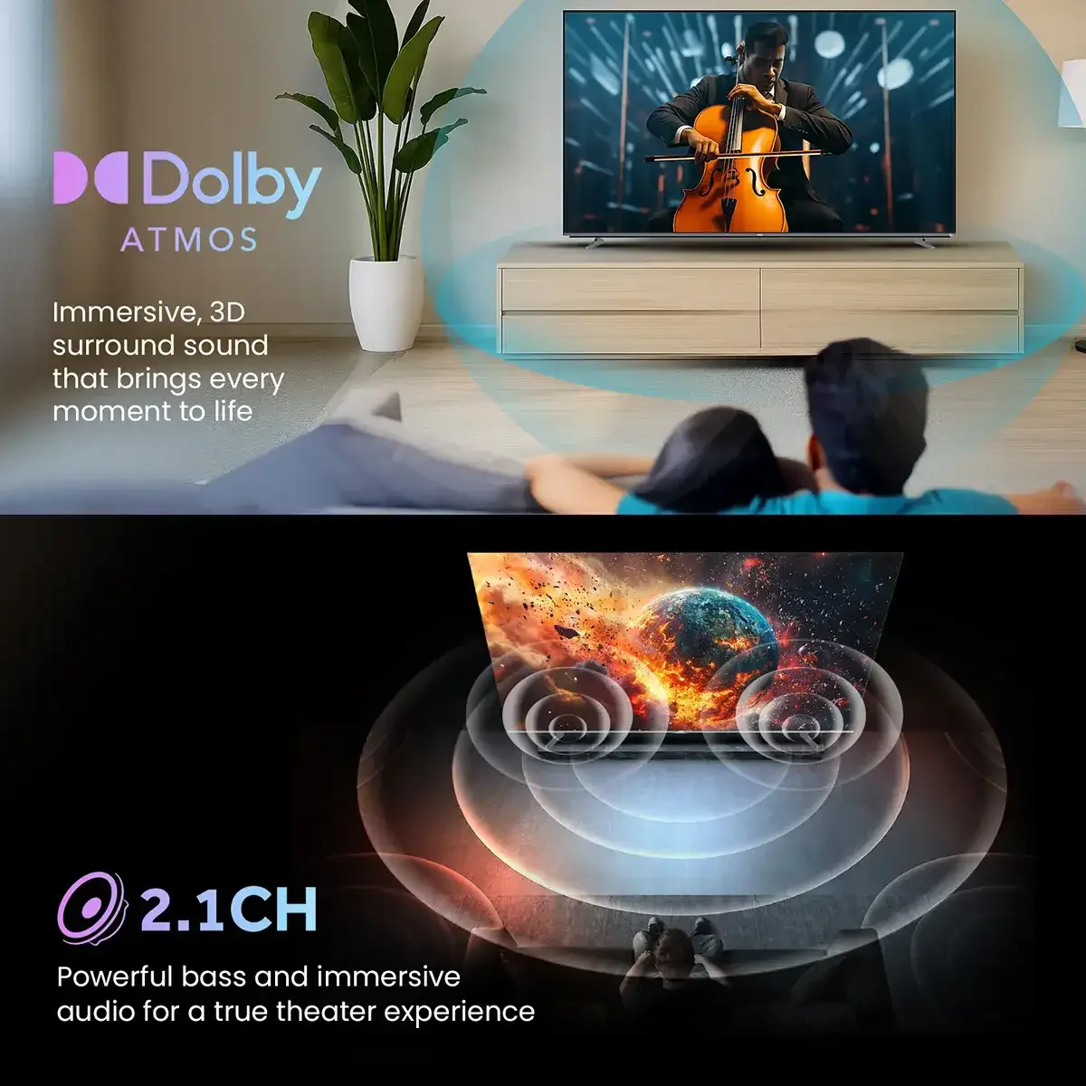 Haier H65M80FUX - �������� ���� 65 ���� QD-Mini LED 4K �� ����� ���� KEF | ����� ����