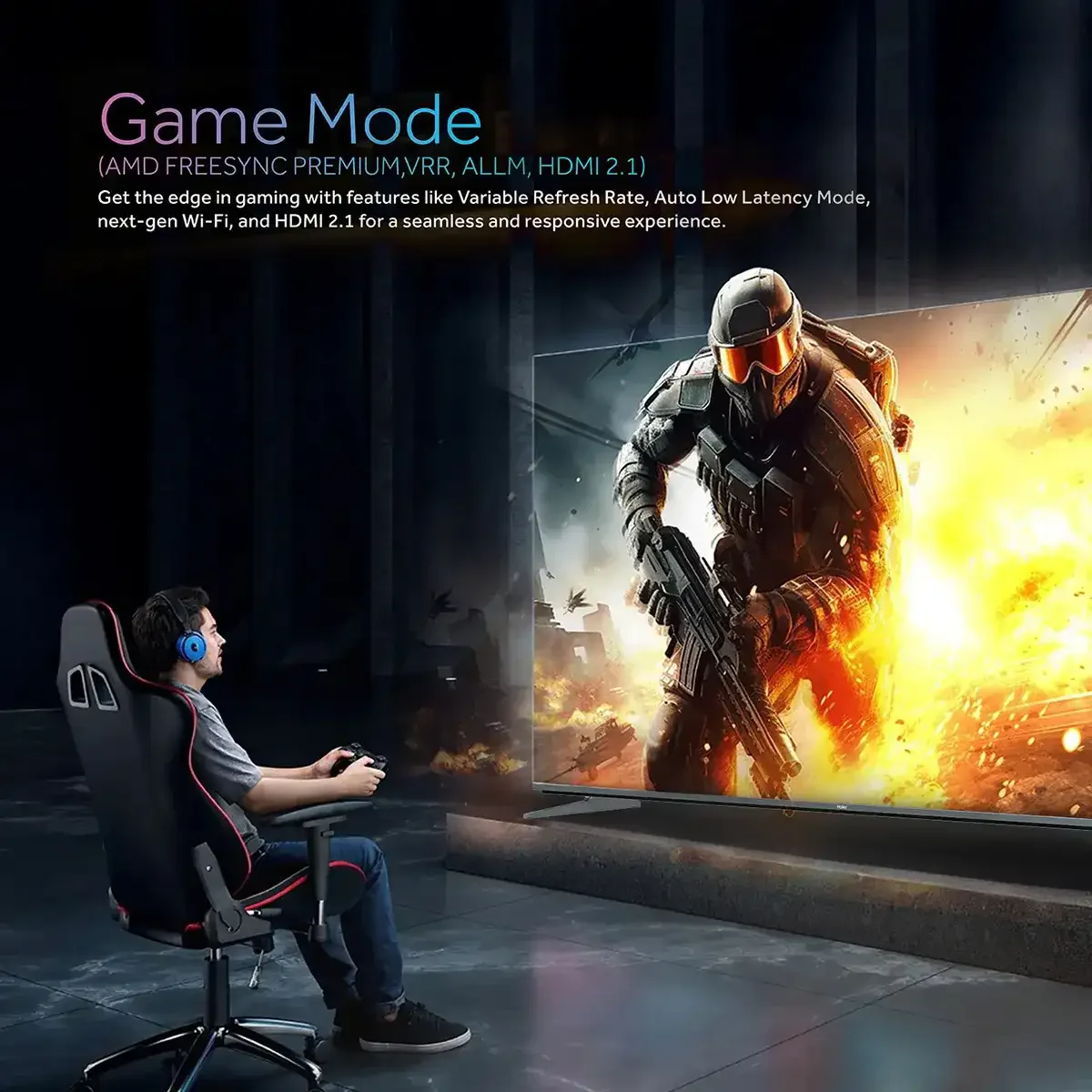 Haier H65M80FUX - �������� ���� 65 ���� QD-Mini LED 4K �� ����� ���� KEF | ����� ����