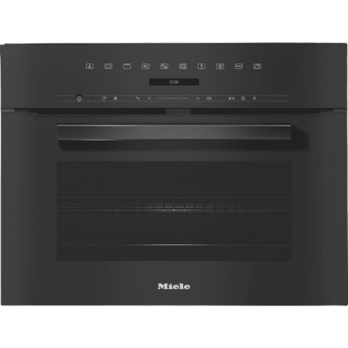Miele H7240 BM - תנור אפייה בנוי קומפקטי משולב מיקרוגל 43 ליטר בצבע שחור זכוכית | יבואן רשמי Miele H7240 BM - תנור אפייה בנוי קומפקטי משולב מיקרוגל 43 ליטר בצבע שחור זכוכית | יבואן רשמי