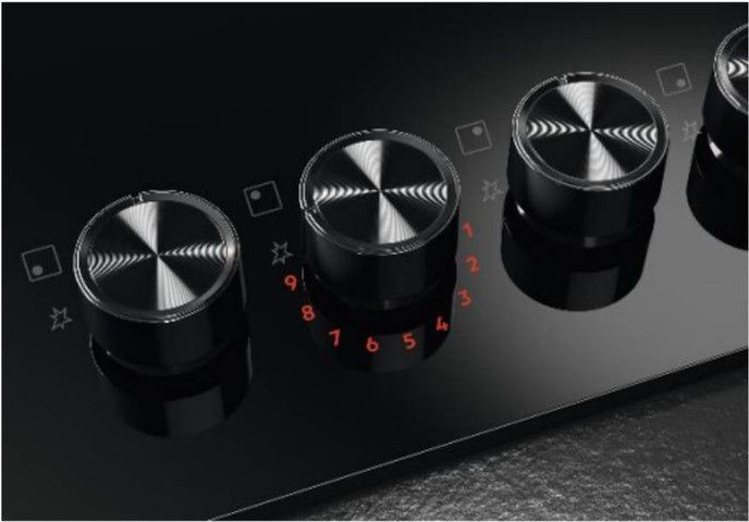 כיריים גז AEG HKB64341NB זכוכית שחורה 60 ס