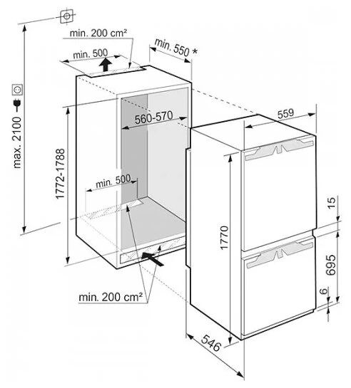 Liebherr ICNF 5103- ���� �������� ����� ����� NoFrost �� 2 ������ ����� �-253 ���� | ����� ����