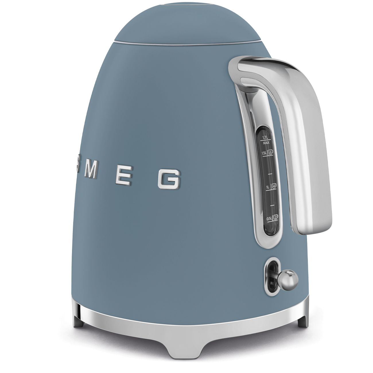 קומקום SMEG KLF03SBMEU כחול מט - מבט צד קומקום SMEG KLF03SBMEU כחול מט מבט צד