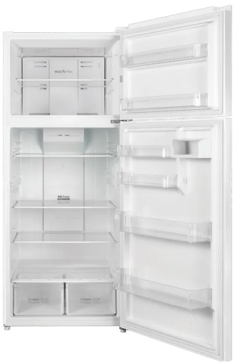 פנים המקרר CHiQ MC-R2503DS – תאורה, זרימת אוויר וקירור חכם לשמירה על טריות פנים המקרר CHiQ MC-R2503DS – מגירות ירקות עם בקרת לחות, תאורת LED וזרימת אוויר רב־כיוונית
