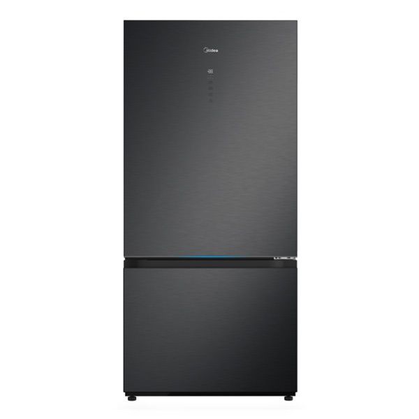 מקרר מקפיא תחתון Midea MDRB905FGL45D בגימור נירוסטה מוברשת שחורה 680 ליטר מקרר מידאה 2 דלתות מומלץ