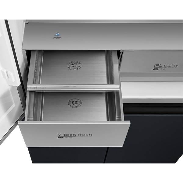 תצוגה אלקטרונית חזיתית מקרר Midea יוקרתי