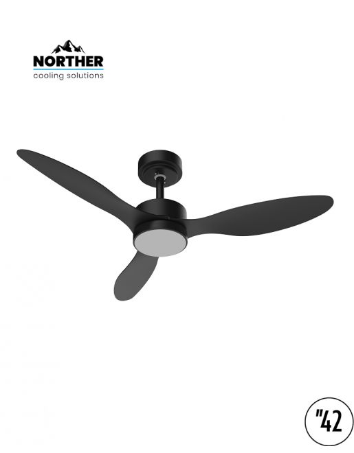 מאוורר תקרה NORTHER VERMONT בגודל 42" מנוע DC שקט בשילוב תאורת לד 24W ושלט למנורת נורטר - יבואן רשמי מאוורר תקרה NORTHER VERMONT בגודל 42" מנוע DC שקט בשילוב תאורת לד 24W ושלט למנורת נורטר - יבואן רשמי