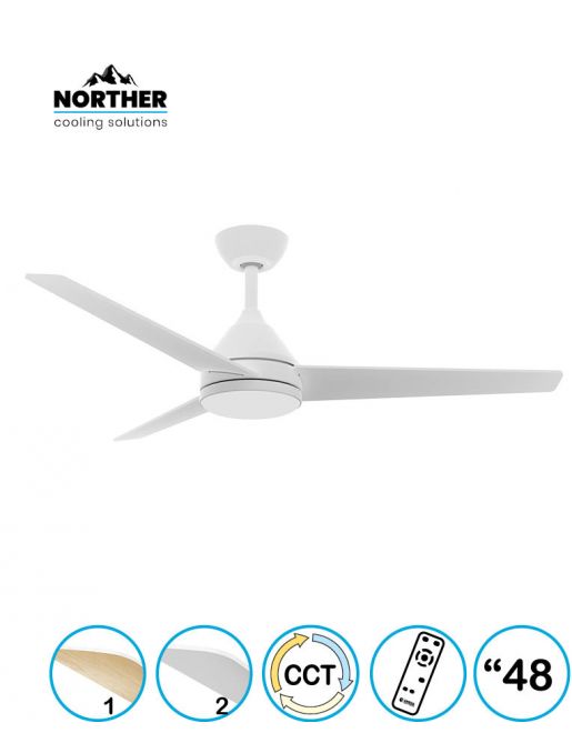 מאוורר תקרה NORTHER YOUNG בגודל 48" נורטר לבן ודמוי עץ כולל תאורת לד חכמה מנוע DC שקט ומותאם לשעון שבת יבואן רשמי מאוורר תקרה NORTHER YOUNG בגודל 48" נורטר לבן ודמוי עץ כולל תאורת לד חכמה מנוע DC שקט ומותאם לשעון שבת יבואן רשמי