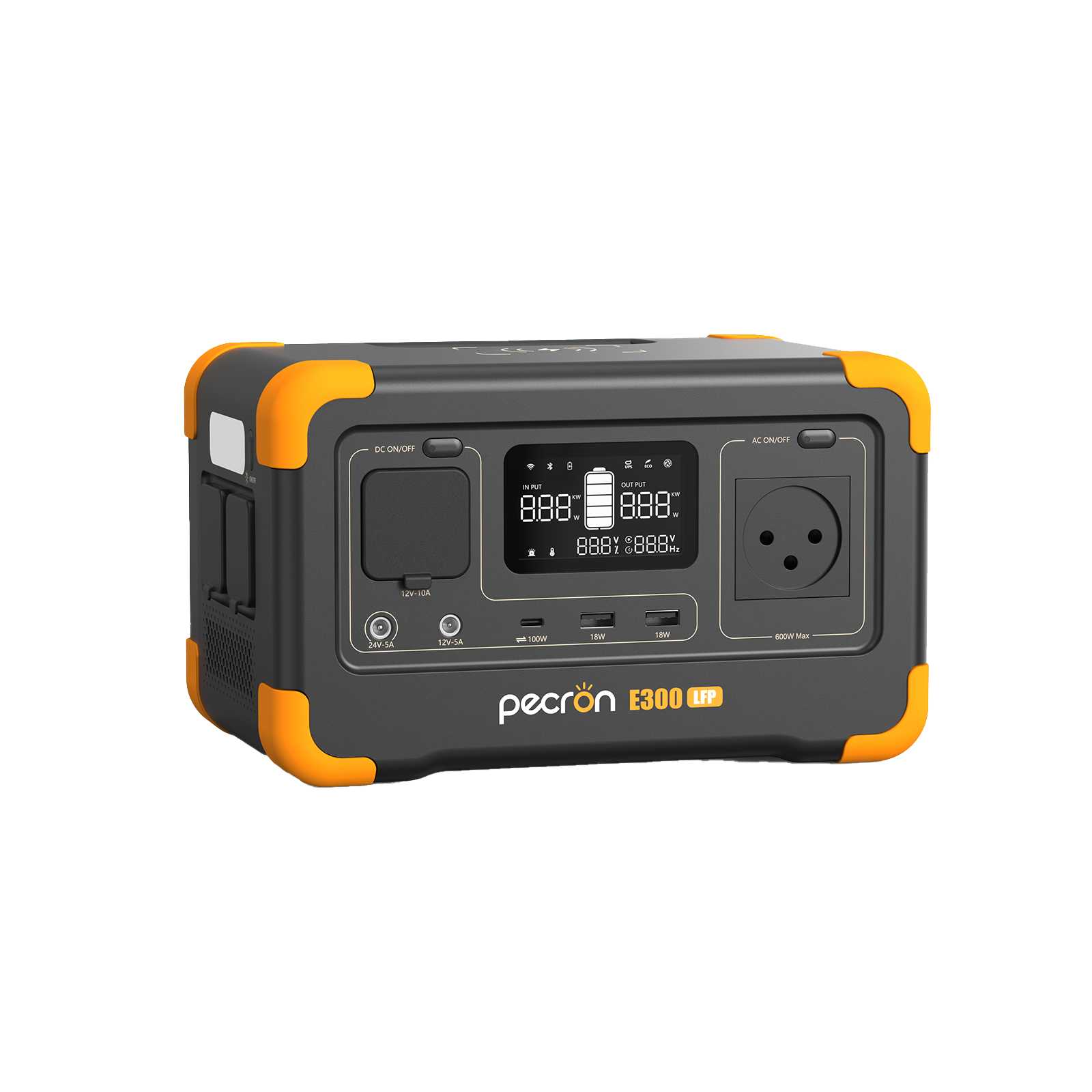 PECRON E300LFP – תחנת כוח ניידת 288Wh 600W עם סוללת LiFePO4 וגיבוי UPS | יבואן רשמי PECRON E300LFP – תחנת כוח ניידת 288Wh 600W עם סוללת LiFePO4 וגיבוי UPS | יבואן רשמי