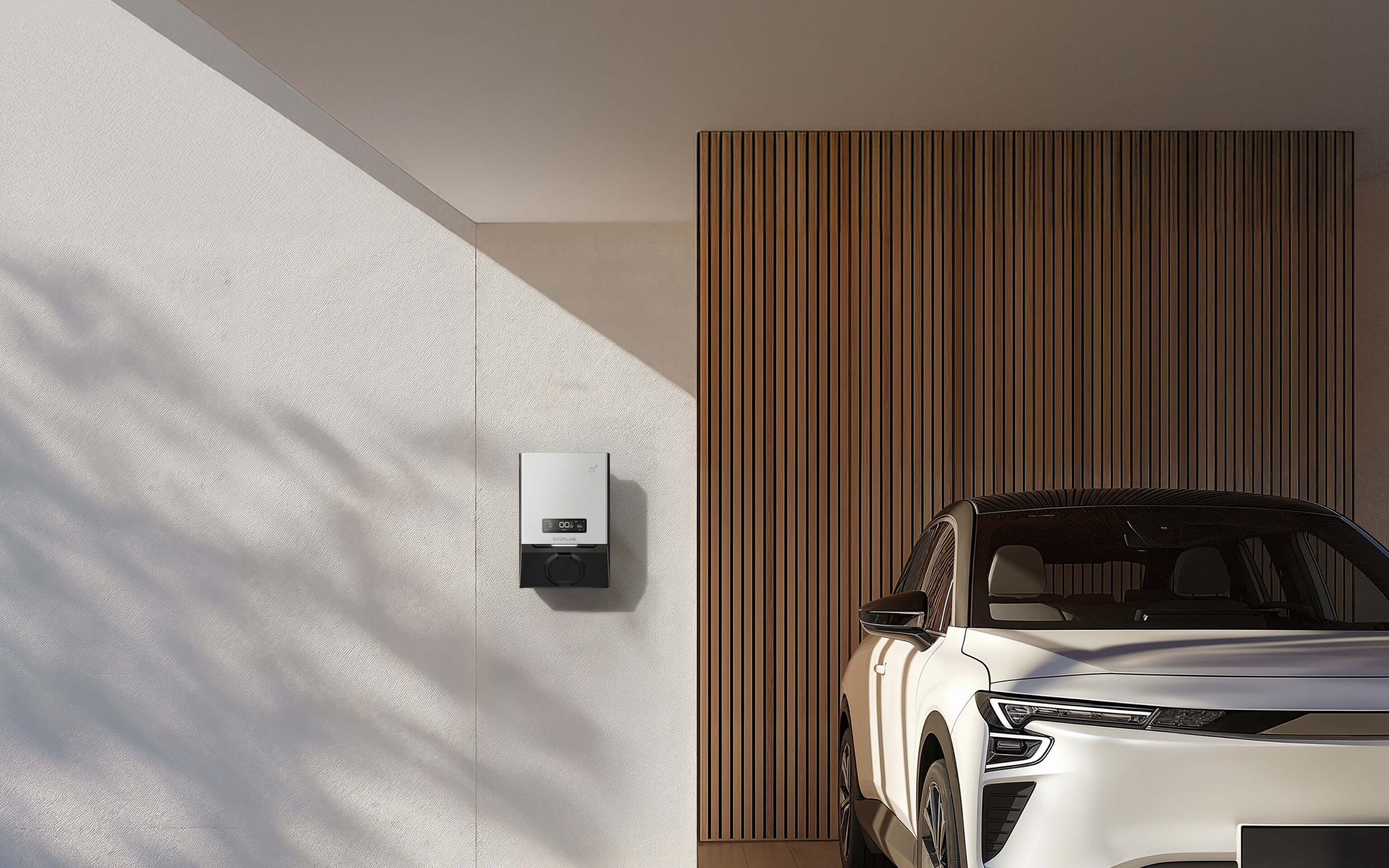 עמדת EcoFlow PowerPulse 11kW עם מסך LCD ותמיכה בכרטיסי RFID למעבר מצבים