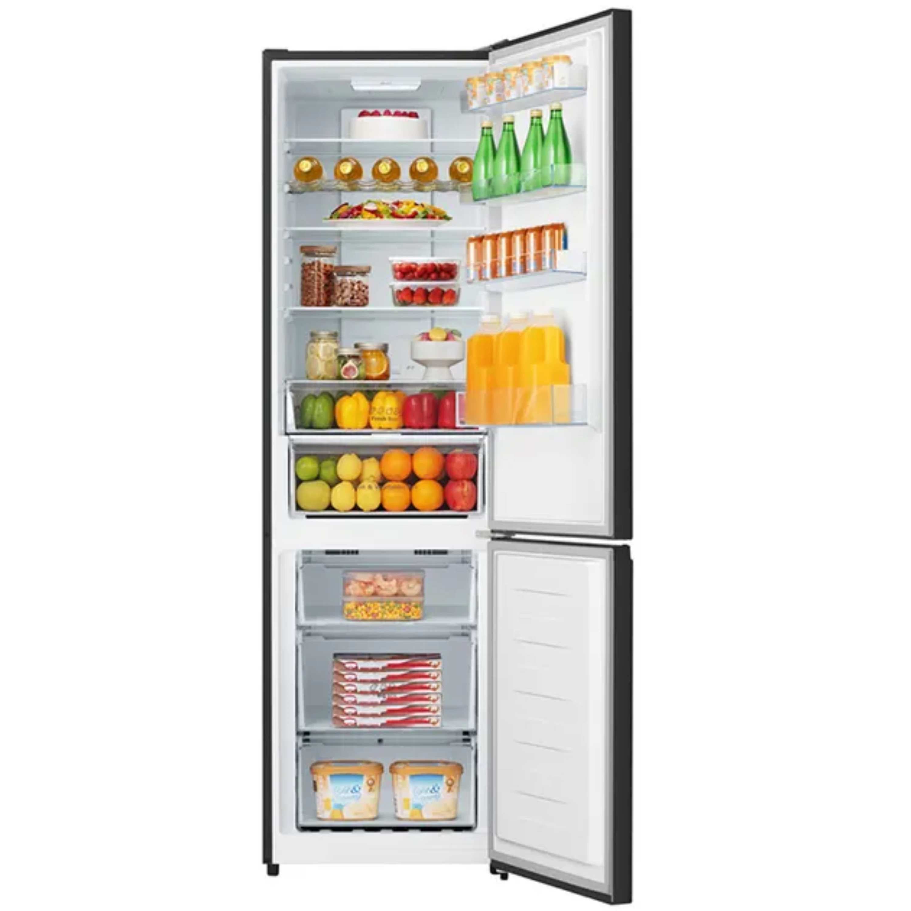 מקרר Hisense RB440N4AFD - תא קירור פנימי מלא במוצרים
