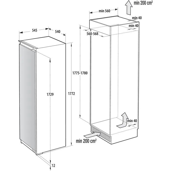 ���� �������� 2 ����� Gorenje RI517E62WF ���� 300 ���� ����� 54 �"� ���� ������� ����� ����