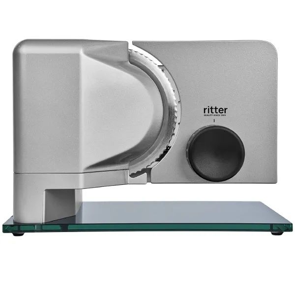 פורס מזון חשמלי Ritter sinus 2 ריטר כסוף עם סכין משוננת 17 ס"מ וכוונון 0-20 מ"מ יבואן רשמי פורס מזון חשמלי Ritter sinus 2 ריטר כסוף עם סכין משוננת 17 ס"מ וכוונון 0-20 מ"מ יבואן רשמי