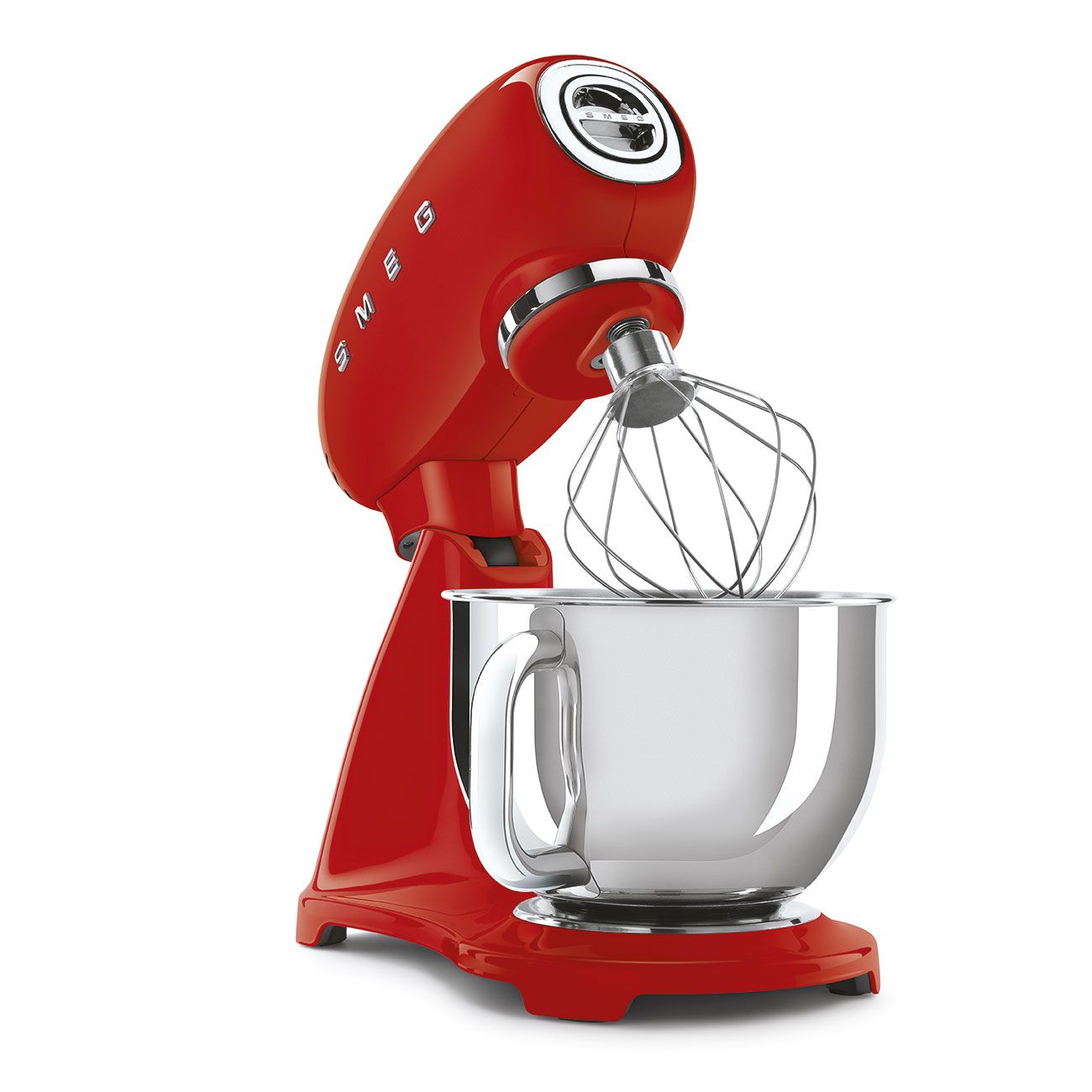 מיקסר SMEG SMF03RDEU אדום עם הדגשת איכות הגימור והקערה