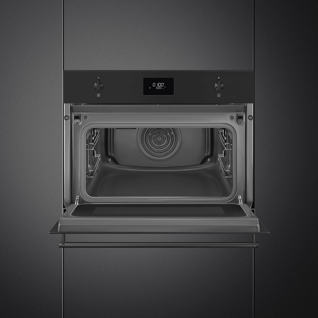 SMEG SO4301M1N – תנור קומבי שחור מט למטבח מודרני SMEG SO4301M1N – תנור קומבי שחור מט במטבח מעוצב