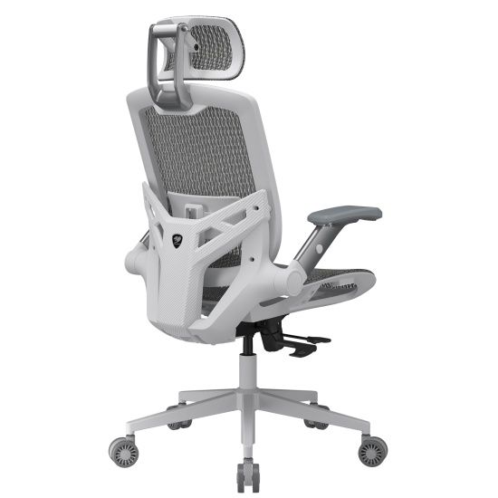 עיצוב ארגונומי של מושב כיסא Speeder One White למניעת לחץ על הירכיים