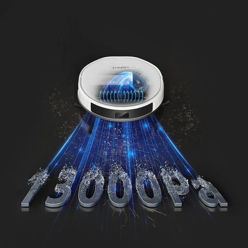רובוט שואב שוטף UWANT U300 V25 עם עוצמת שאיבה גבוהה 13000Pa לניקוי יסודי של אבק ולכלוך