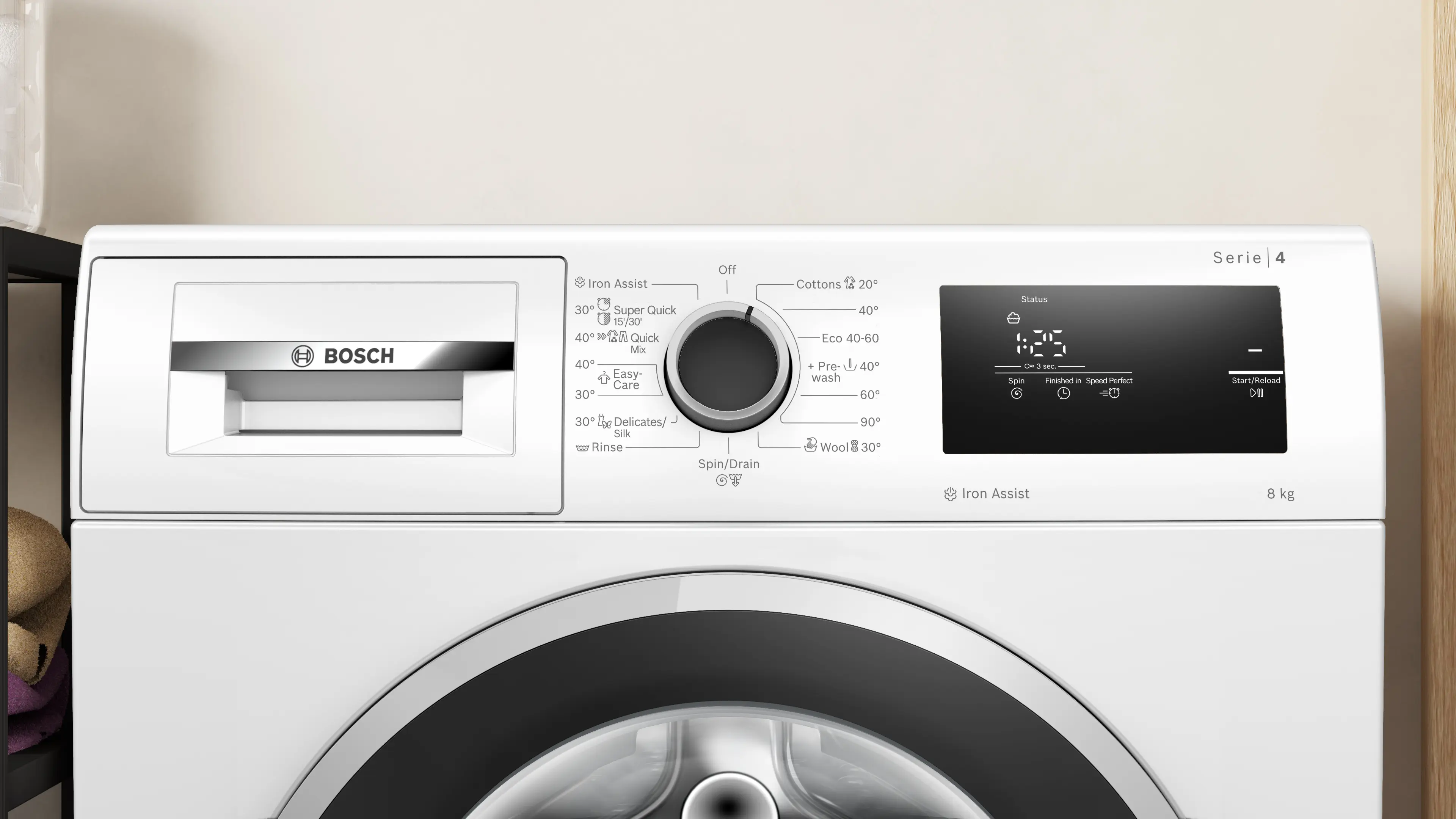 פאנל הפעלה של מכונת כביסה Bosch WAN2806NBY