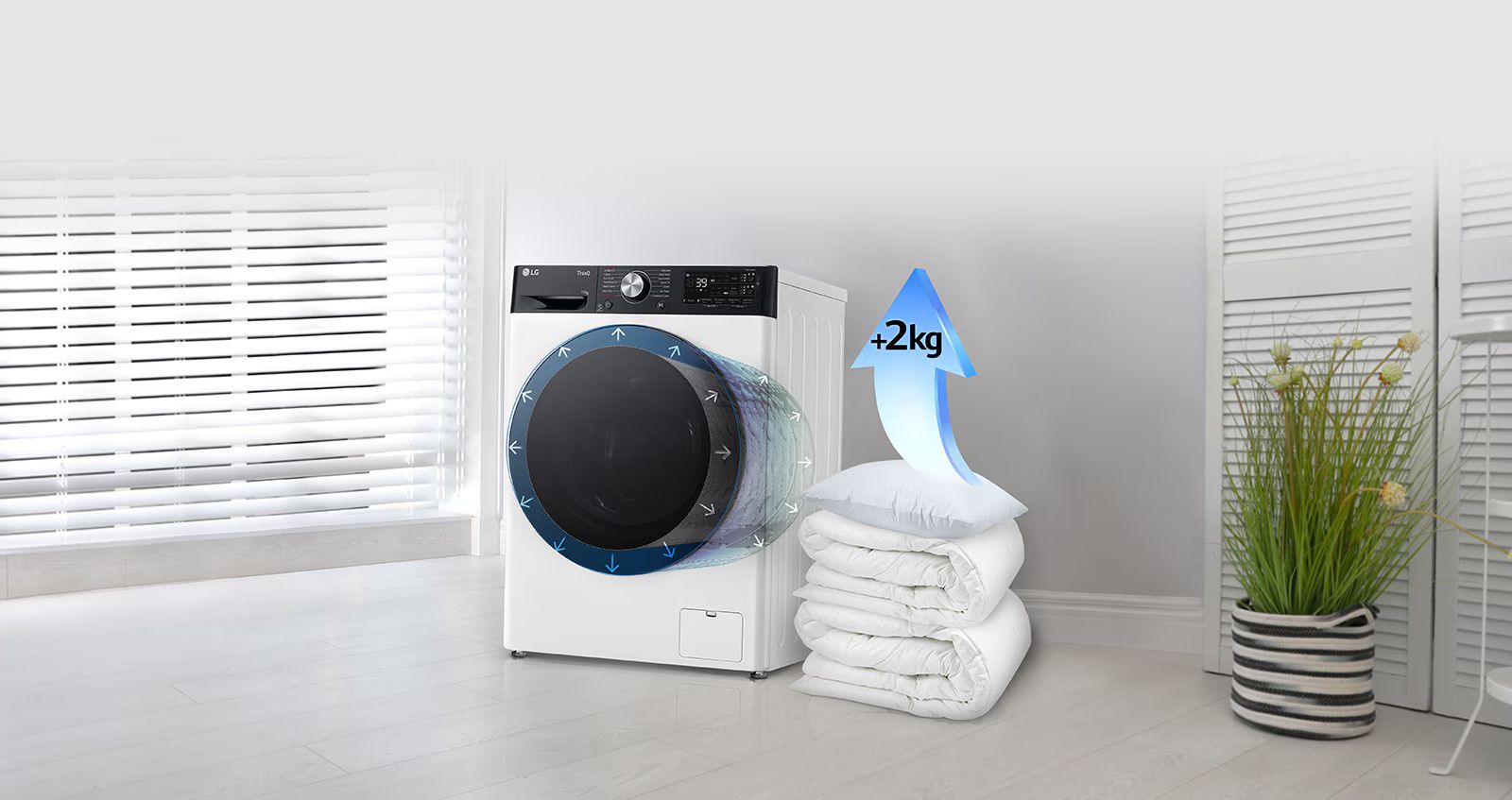 LG WF11114WBW: ����� ����� 11 �"� �� AI DD�, ����� ������ A-10% ������